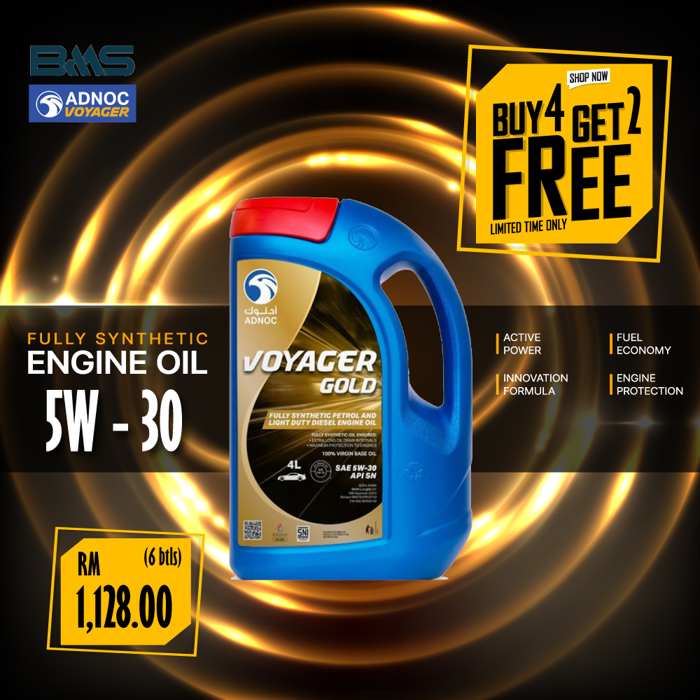 Adnoc Voyager Gold 5W-30 SN (4L) (Buy 4 Free 2)