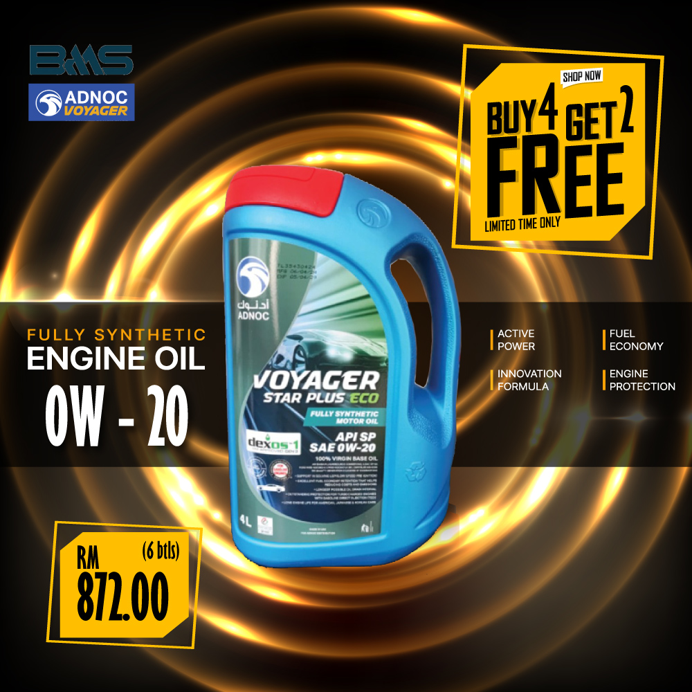 Adnoc Voyager Star Plus Eco 0w20 *(4L) (Buy 4 Free 2)