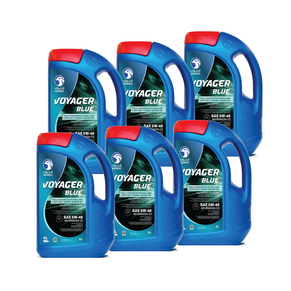 Carton Adnoc Voyager Blue 5W-40 SN (4L) (6Bottles)