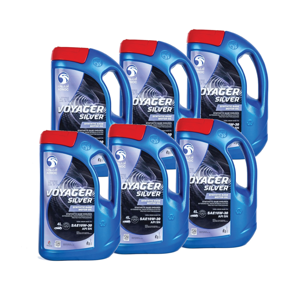 Carton Adnoc Voyager Silver 10W-30 SN (4L) (6Bottles)