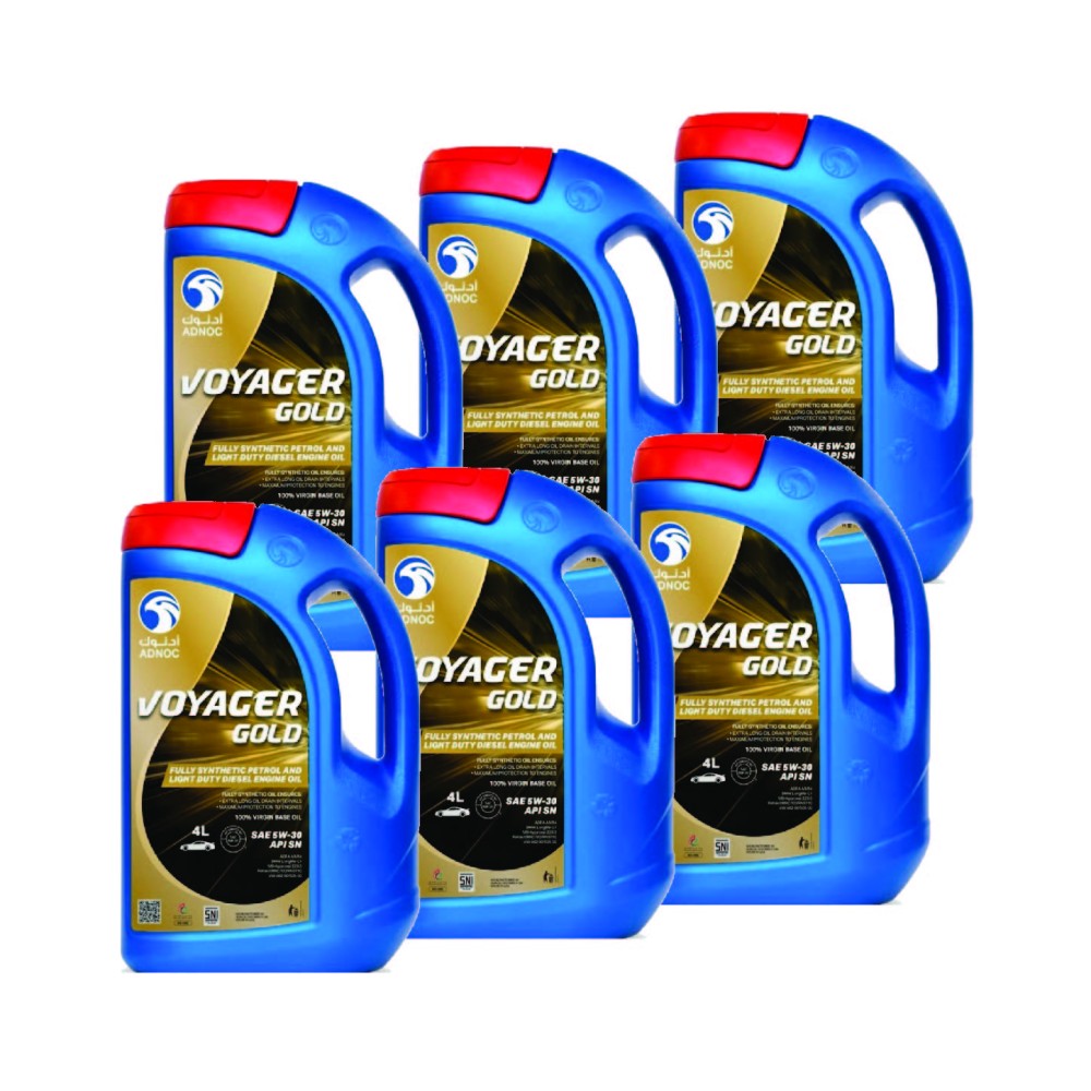 Carton Adnoc Voyager Gold 5W-30 SN (4L) (6 Bottles)