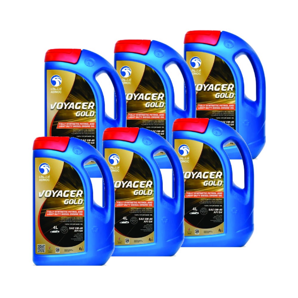 Carton Adnoc Voyager Gold 5W-40 SN (4L) (6 Bottles)