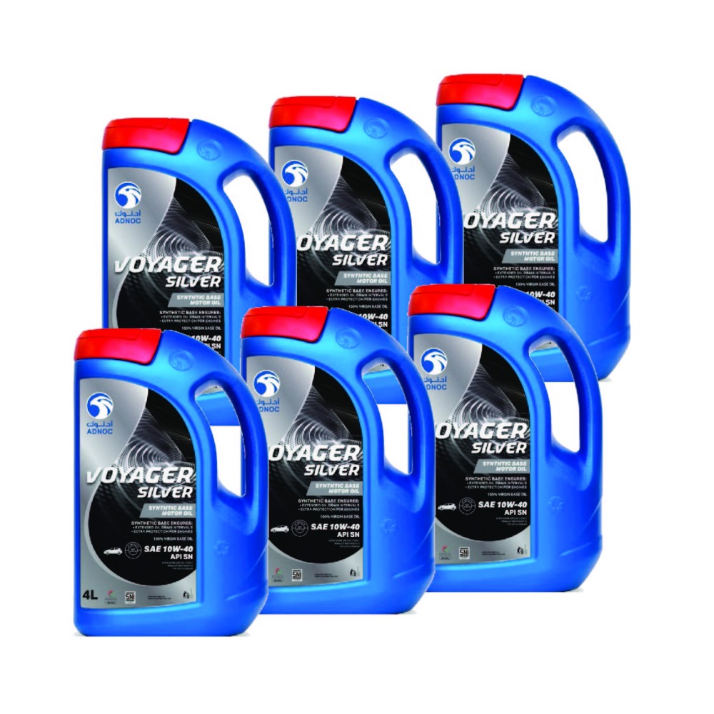 Carton Adnoc Voyager Silver 10W-40 SN (4L) (6 Bottles)